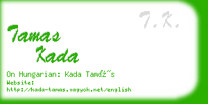 tamas kada business card